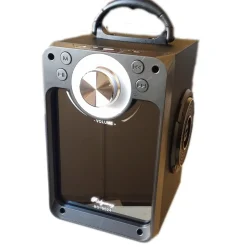 CASSA SPEAKER FM BLUETOOTH RICARICABILE SD USB AUX 2 CASSE PORTATILE BS-9524