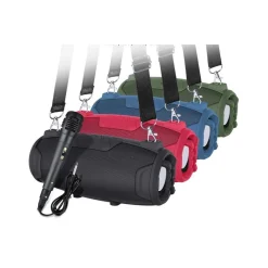 CASSA SPEAKER WIRELESS BLUETOOTH MICROFONO RADIO USB TF CARD PORTATILE Q-YX525