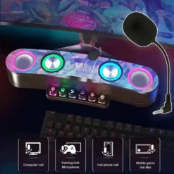 CASSA WIRELESS BLUETOOTH SPEAKER GAMING DESKTOP LAPTOP PC BARRA AUDIO Q-YX800