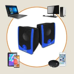 CASSE ALTOPARLANTI CABLATI STEREO USB 2.0 PC NOTEBOOK DVD TV MP3 TABLET 3W A2033
