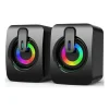 CASSE AUDIO 2.0 AUX USB ALTOPARLANTI LUCE RGB PER PC NOTEBOOK 6 W X 2 AB-D390