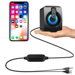 CASSE AUDIO 2.0 AUX USB ALTOPARLANTI LUCE RGB PER PC NOTEBOOK 6 W X 2 AB-D390