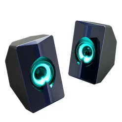 CASSE AUDIO 2.0 AUX USB PC ALTOPARLANTI PER NOTEBOOK 3 W X 2 LUCE RGB AB-D377