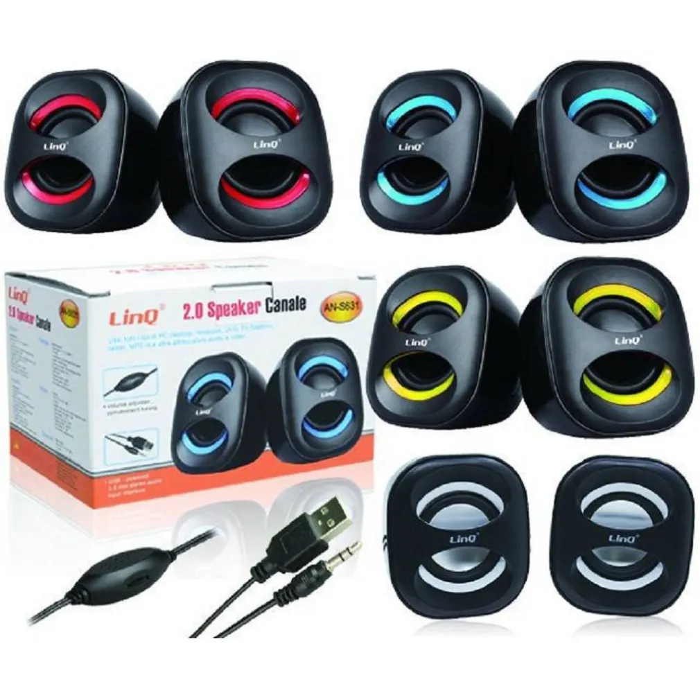 CASSE SPEAKER USB JACK 3W ALTOPARLANTE PER NOTEBOOK PC TV DVD MP3 TABLET AN-S631