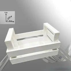 CASSETTA CASSETTINA PORTA OGGETTI LEGNO RETTANGOLARE DECORAZIONE 11x13x20 CM