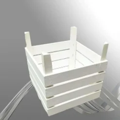 CASSETTA CASSETTINA PORTA OGGETTI LEGNO QUADRATA DECORAZIONE 16x16x16 CM 702109