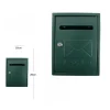 CASSETTA DELLA POSTA POSTALE BOX LETTERE IN METALLO ESTERNO VERDE 26X20CM 64915