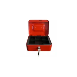 CASSETTA DI SICUREZZA PORTAVALORI CON VASSOIO PORTAMONETE + 2 CHIAVI 30 X 24 CM