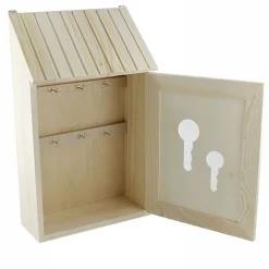 CASSETTA PORTA CHIAVI POSTALE LEGNO PORTACHIAVI APPENDICHIAVI KEY BOX DECOUPAGE