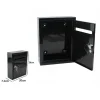 CASSETTA POSTA POSTALE BOX LETTERE IN METALLO DA ESTERNO NERA 26X20X7.5CM 64912