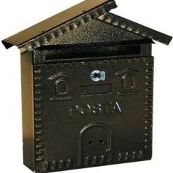 CASSETTA POSTA POSTALE IN FERRO BATTUTO CASETTA BUCA LETTERE 28X35X9CM
