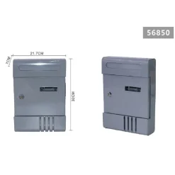 CASSETTA POSTALE IN METALLO PORTA LETTERE CHIAVE BUCA POSTA H2803 GRIGIA 56850