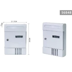 CASSETTA POSTALE IN METALLO PORTA LETTERE CHIAVE BUCA POSTA H2803 BIANCA 56848