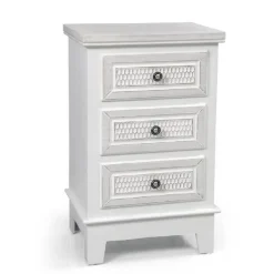 CASSETTIERA 3 CASSETTI COMODINO SLIM MOBILE ELEGANT IN LEGNO 41X34X68CM 801112