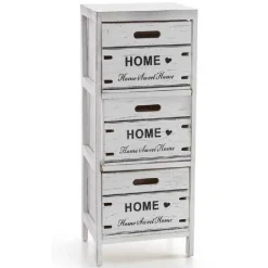 CASSETTIERA 3 CASSETTI SALVASPAZIO CUCINA BAGNO INGRESSO SLIM 74X30X24CM 787997