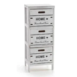 CASSETTIERA 3 CASSETTI SALVASPAZIO CUCINA BAGNO INGRESSO SLIM 74X30X24CM 787997