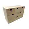 CASSETTIERA LEGNO PORTAGIOIE 6 CASSETTI SCATOLA COFANETTO GIOIELLI X DECOUPAGE