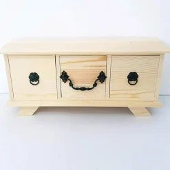 CASSETTIERA PORTAOGGETTI CASSETTI ORIZZONTALI LEGNO RF_63810 DECOUPAGE 30X14X9CM