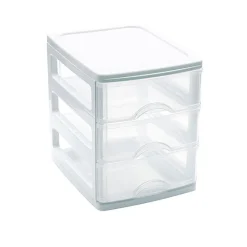 CASSETTIERA TURIA IN PLASTICA 3 CASSETTI 13.5X17X17CM IN VARI COLORI 11224G9