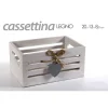 CASSETTINA PORTA OGGETTI IN LEGNO CON MANICI DECORO CUORE 20X13X8,5 CM 738258