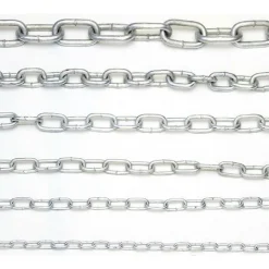 CATENA DI SICUREZZA IN FERRO ZINCATO SALDATA CATENE GENOVESE BOBINA 45 METRI