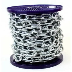 CATENA DI SICUREZZA IN FERRO ZINCATO SALDATA CATENE GENOVESE BOBINA 17 METRI