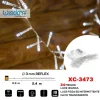 CATENA 24LED A BATTERIA CAVO TRASPARENTE LUCE BIANCA FISSA+INTERMITTENTE XC-3473
