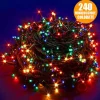 CATENA LUCI NATALIZIA 11 METRI 300 MINILUCCIOLE 3 VIE MULTICOLOR CON CONTROLLER