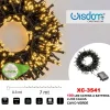CATENA LUMINOSA 100 LED LUCCIOLE CON BATTERIA CAVO VERDE LUCE CALDA IP44 XC-3541