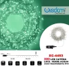 CATENA LUMINOSA 300 LUCI LED LUCCIOLE LUCE VERDE ACQUA CAVO TRASPARENTE XC-4453