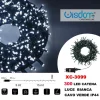 CATENA LUMINOSA 300 LUCI LED LUCCIOLE LUCE BIANCA CAVO VERDE IP44 XC-3099