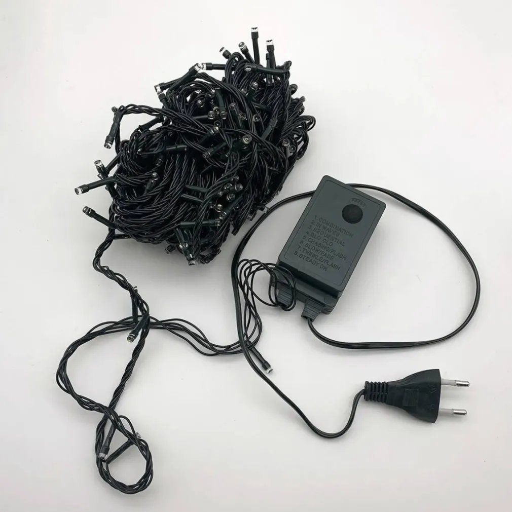 CATENA LUMINOSA 600 LUCI LED LUCCIOLE COLORE ROSSO CON CONTROLLER USO INTERNO