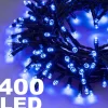 CATENA LUMINOSA 400 LUCI LED LUCCIOLE COLORE BLU CONTROLLER 8 FUNZIONI INTERNO
