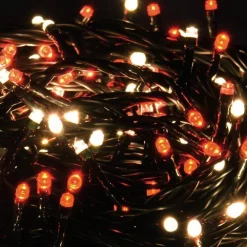 CATENA LUMINOSA 500 LUCI LED LUCCIOLE BIANCO CALDO ROSSO CONTROLLER USO ESTERNO