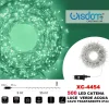CATENA LUMINOSA 500 LUCI LED LUCCIOLE LUCE VERDE ACQUA CAVO TRASPARENTE XC-4454