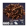 CATENA LUMINOSA 660 LUCI LED LUCCIOLE BIANCO CALDO CON CONTROLLER 8 FUNZIONI