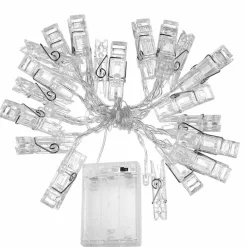 CATENA LUMINOSA 10 MOLLETTE LED GHIRLANDA STRINGA PER APPENDERE FOTO MULTICOLOR