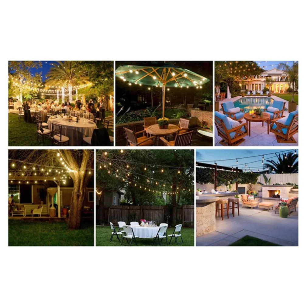 CATENA LUMINOSA A LED ENERGIA PANNELLO SOLARE CON 10 LAMPADINE LUCE CALDA 4,5 MT