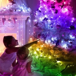 CATENA LUMINOSA A LED MULTICOLOR 10 MT CON CONTROLLO REMOTO DA APP ALBERO NATALE