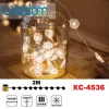CATENA LUMINOSA CONCHIGLIE 20LED A BATTERIA LUCE CALDA FISSA DECORAZIONI XC-4536