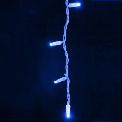 CATENA LUMINOSA NATALIZIA 120 LED LUCE BLU CON FLASH 9MT ESTERNO PROLUNGABILE