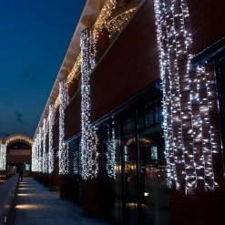 CATENA LUMINOSA NATALIZIA 100LED BIANCO FREDDO CON FLASH 9MT ESTERNO PROLUNGABIL