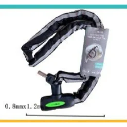 CATENA SICUREZZA ANTIFURTO LUCCHETTO BICICLETTA SCOOTER RIVESTITA TESSUTO CX-9564