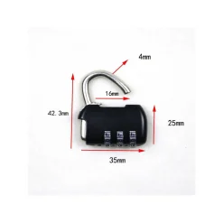 CATENACCIO LUCCHETTO A COMBINAZIONE PER ARMADIETTO SPOGLIATOIO 3 CIFRE 35mm