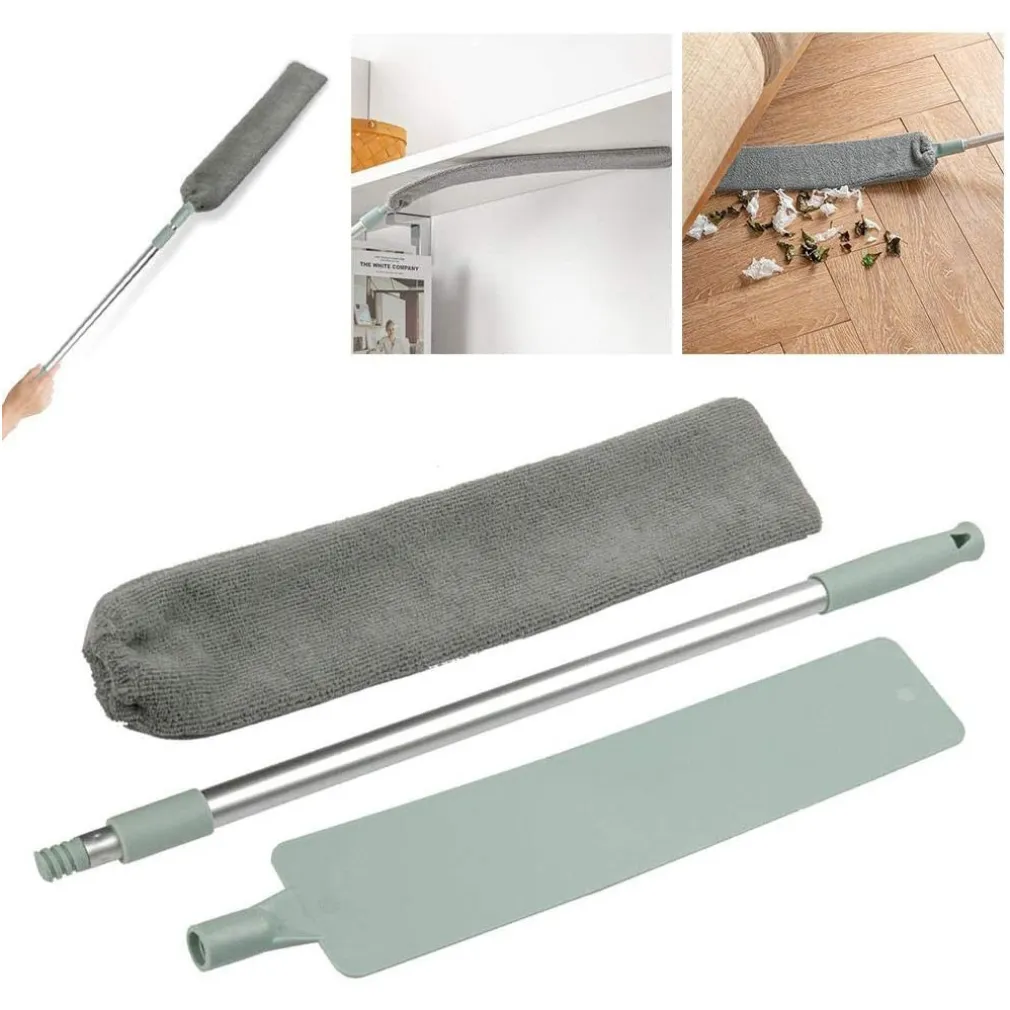 CATTURA POLVERE SPOLVERINO SOTTILE CON MANICO TELESCOPICO PANNO MOP PIEGHEVOLE