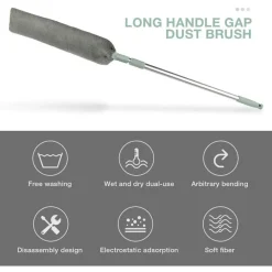 CATTURA POLVERE SPOLVERINO SOTTILE CON MANICO TELESCOPICO PANNO MOP PIEGHEVOLE