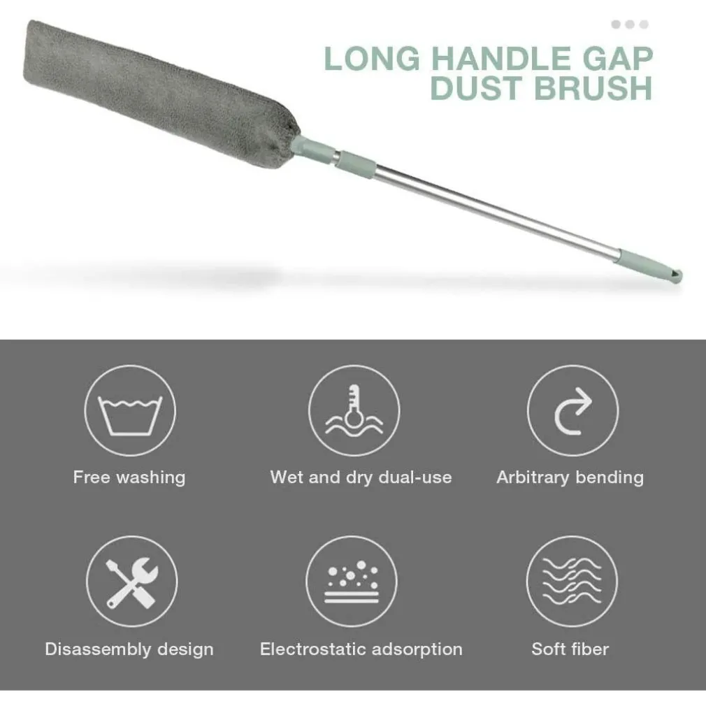 CATTURA POLVERE SPOLVERINO SOTTILE CON MANICO TELESCOPICO PANNO MOP PIEGHEVOLE