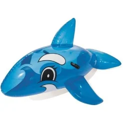 CAVALCABILE A FORMA DI BALENA 41037 TRASPARENTE GONFIABILE 157X94CM CON MANIGLIE