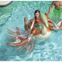 CAVALCABILE A FORMA DI PTERODATTILO GONFIABILE 135 X 198 CM CON MANIGLIE 41105