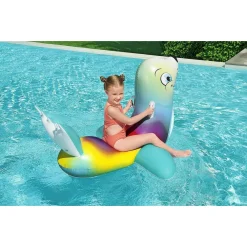 CAVALCABILE GONFIABILE A FORMA DI FOCA ALLEGRA BAMBINI 157X114CM MANIGLIE 41479